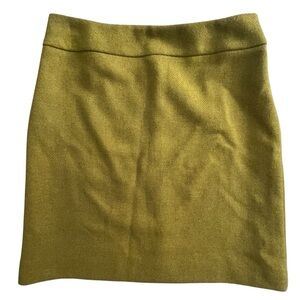 Boden Mustard Green Wool Pencil Skirt, Size 10